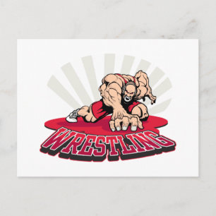 Wrestling! Postcard