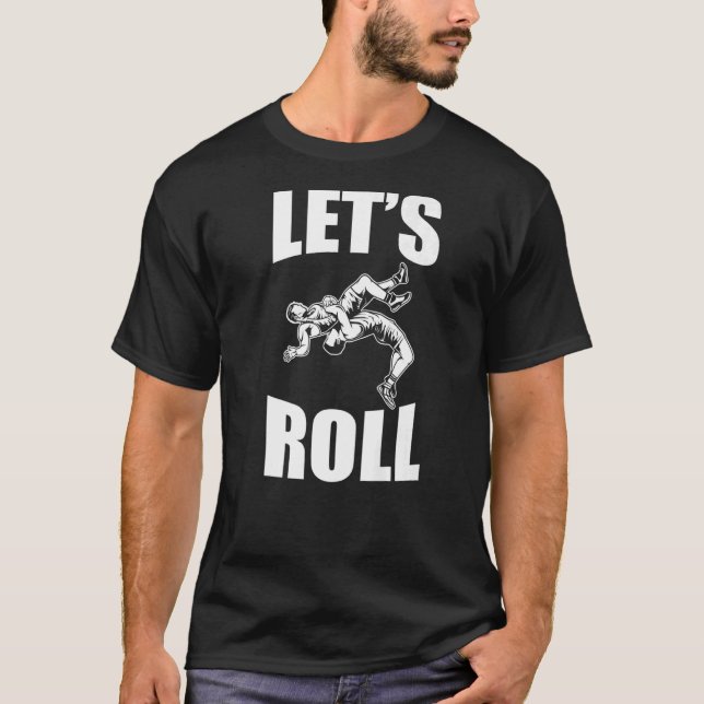 Wrestling Professional League  Let's Roll Wrestler T-Shirt (Front)