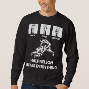 Wrestling Rock Paper Scissors Wrestle Athele Wrest Sweatshirt