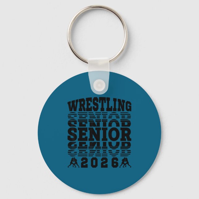 Wrestling senior 2026 graduation  key ring (Front)