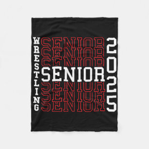 Wrestling Senior Night Wrestling Senior 2025 Gradu Fleece Blanket