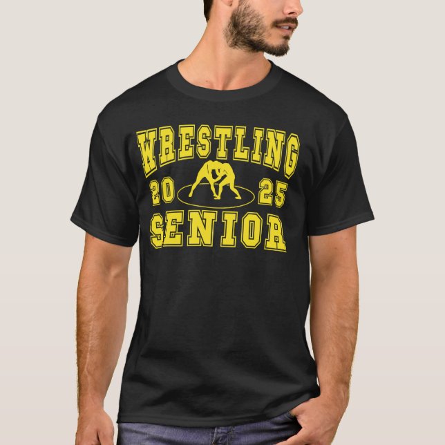 Wrestling Senior Night Wrestling Senior 2025 Gradu T-Shirt (Front)