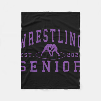 Wrestling Senior Night Wrestling Senior 2026 Gradu Fleece Blanket