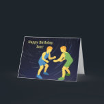 WRESTLING SON BIRTHDAY CARD<br><div class="desc">Here's the perfect birthday card for the son who wrestles.</div>