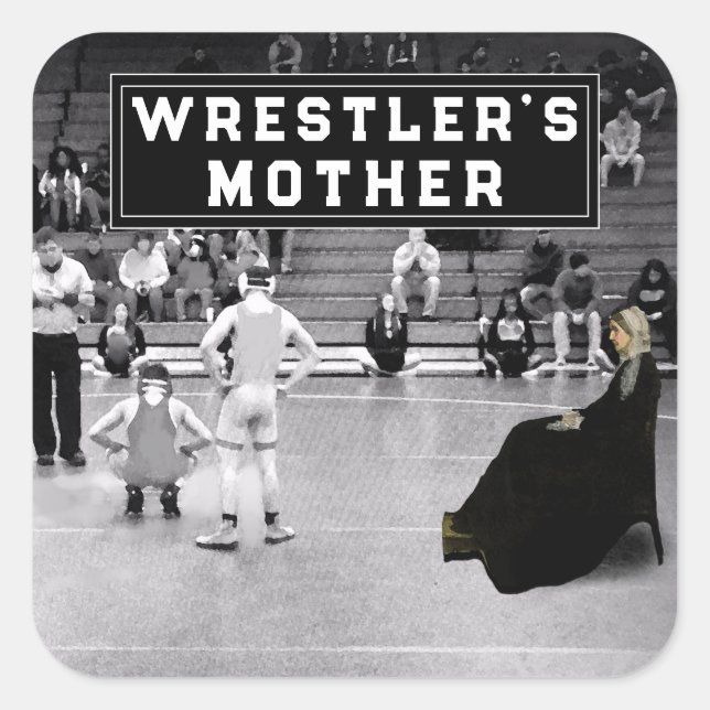 Wrestling Sports Humour Square Sticker (Front)