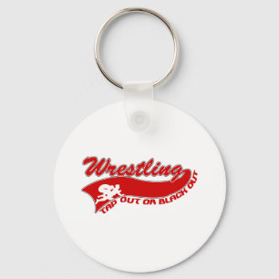 Wrestling; tap out or black out key ring
