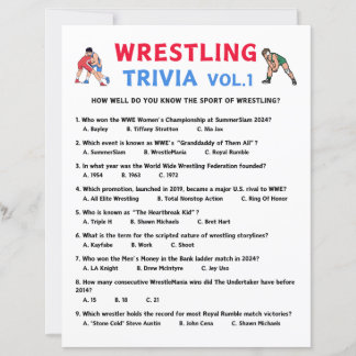 Wrestling Trivia Game Vol.1
