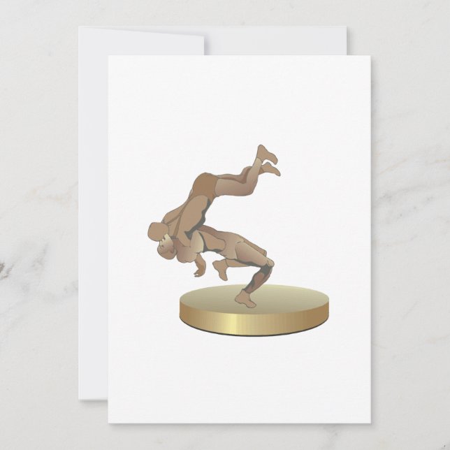 Wrestling Trophy Invitation (Front)