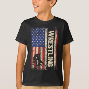 Wrestling Usa American Flag Shirt Wrestle 4th Of J