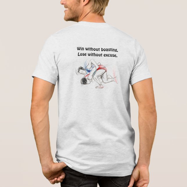Wrestling Win/Lose  Tri-Blend Shirt (Back)