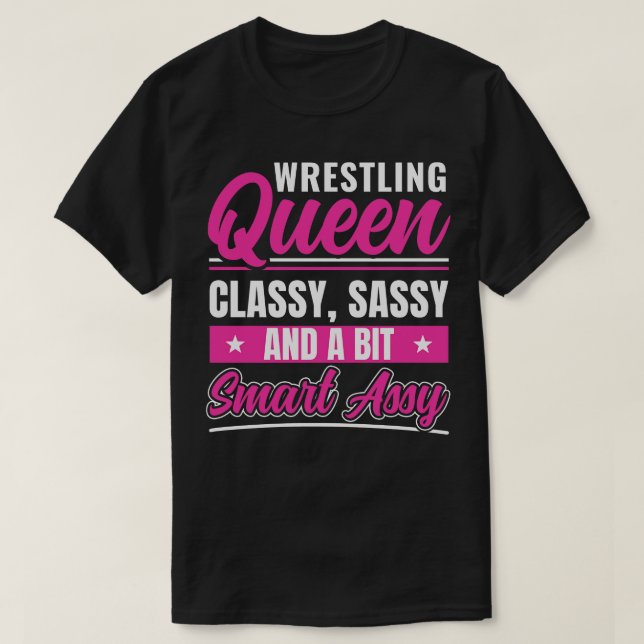 Wrestling Women Funny Wrestling Wrestle Wrestler T-Shirt (Design Front)