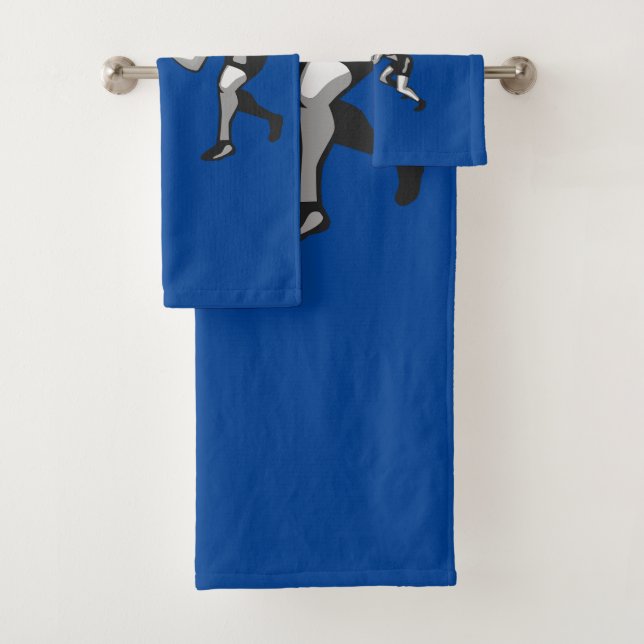 Wrestling Wrestler Design Bath Towel Set (Insitu)