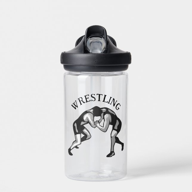 Wrestling Wrestler Design Water Bottle (Front)