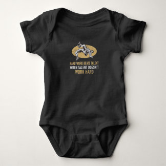 Wrestling Wrestler Hard Work Defeat Talent Baby Bodysuit