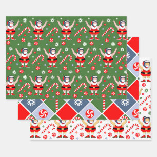 Wrestling Wrestler Holiday Gift Wrapping Paper