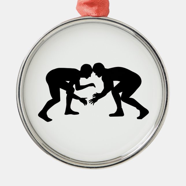 Wrestling Wrestler Metal Tree Decoration (Front)