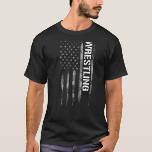 Wrestling Wrestling American Flag Sayings T-Shirt