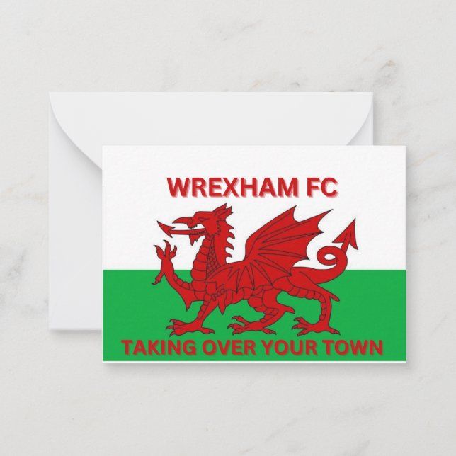 Wrexham Fc taking Over your town  Card (Front)