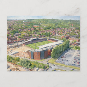 Wrexham Racecourse Ground Watercolour Art Postcard