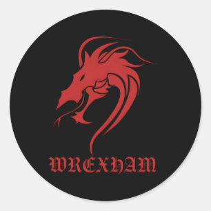 Wrexham Wales Welsh Wrexham Classic Round Sticker