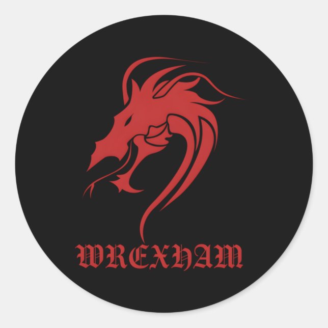 Wrexham Wales Welsh Wrexham Classic Round Sticker (Front)