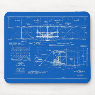 Wright Bros. "Flyer" Blueprint 1903 Mouse Pad