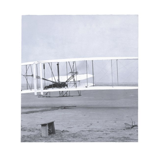 Wright Brothers’ First Aeroplane Flight in 1903 Notepad (Front)