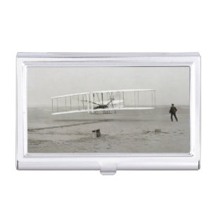 Wright Brothers Flyer First Plane Flight Aviation Business Card Holder