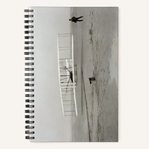 Wright Brothers Flyer First Plane Flight Aviation Notebook