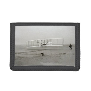 Wright Brothers Flyer First Plane Flight Aviation Trifold Wallet