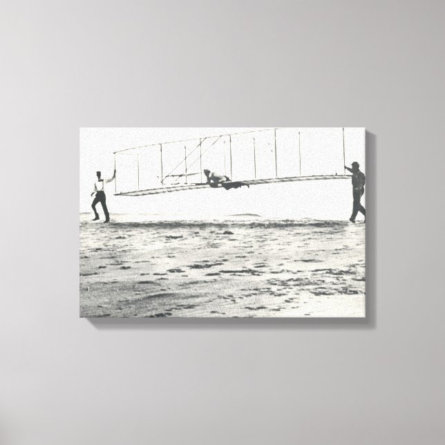 Wright Brothers' Glider Tests Canvas Print (Front)