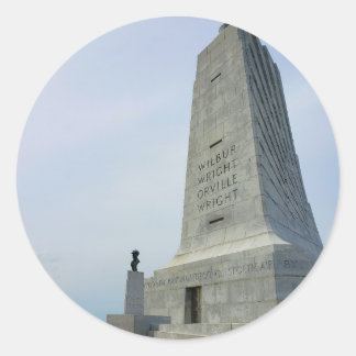 Wright Brothers Monument Classic Round Sticker