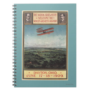 Wright Brothers Plane Spiral Notebook