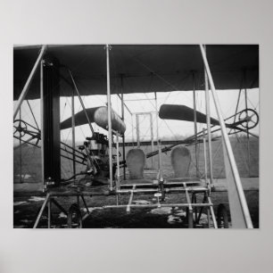 Wright Brothers Plane with Pilot and Poster