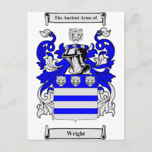 Wright Coat of Arms Postcard