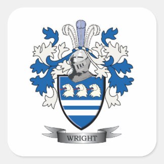 Wright Coat of Arms Square Sticker