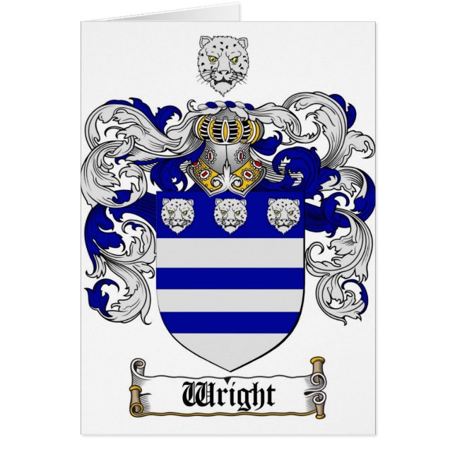 Wright Coat of Arms / Wright Family Crest (Front)