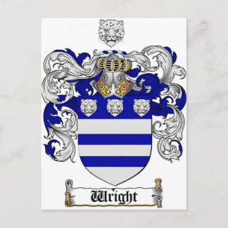 Wright Coat of Arms / Wright Family Crest Postcard