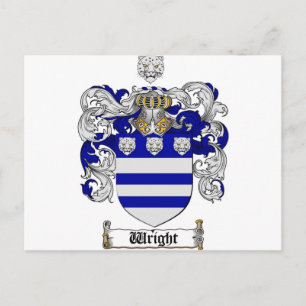 Wright Coat of Arms / Wright Family Crest Postcard