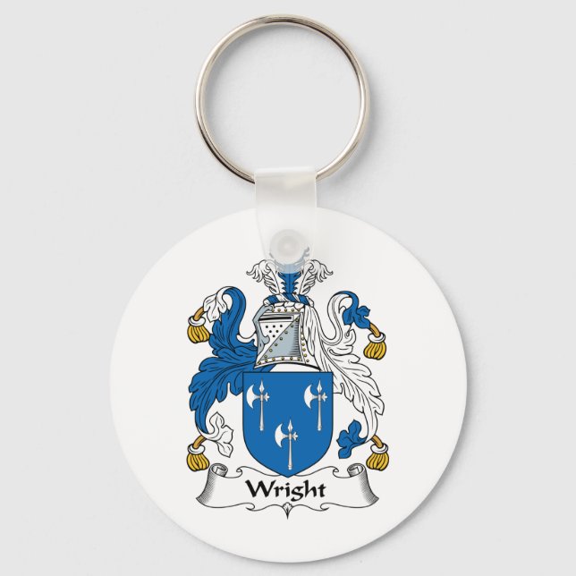Wright Family Crest Key Ring (Front)