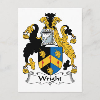 Wright Family Crest Postcard