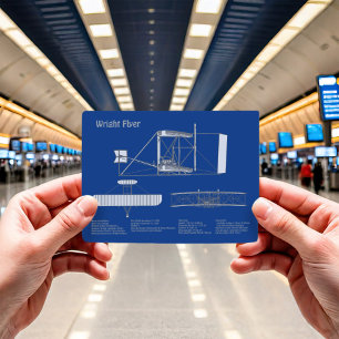 Wright Flyer- Aeroplane Blueprint Drawing Plans AB Postcard