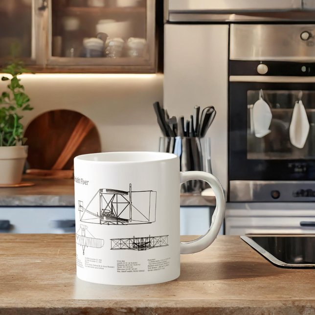 Wright Flyer- Aeroplane Blueprint Drawing Plans BD Coffee Mug (Creator Uploaded)