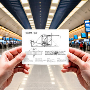 Wright Flyer- Aeroplane Blueprint Drawing Plans BD Postcard