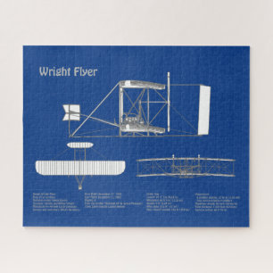 Wright Flyer- Airplane Blueprint Drawing Plans ABD Jigsaw Puzzle