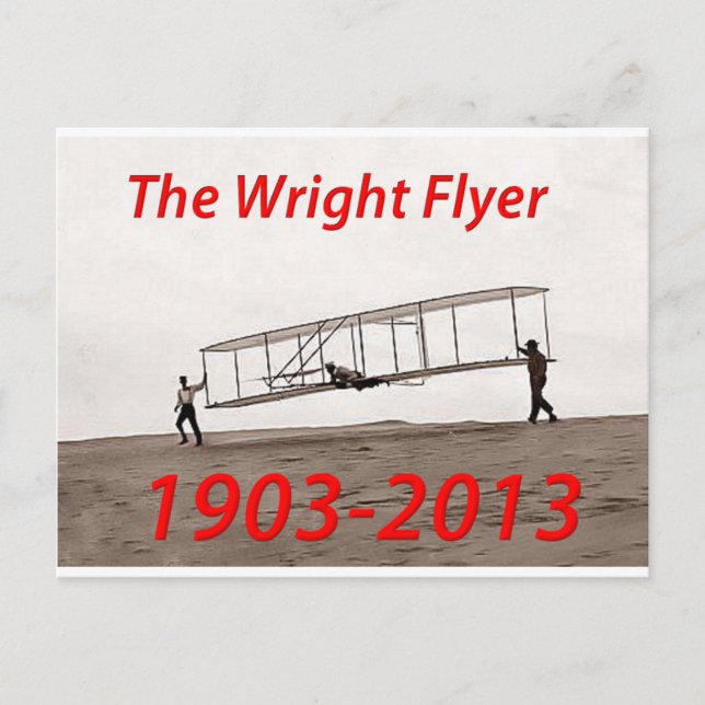 Wright Flyer Anniversary (1903-2013) Postcard (Front)