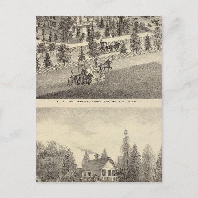 Wright, Putnam residences Postcard (Front)