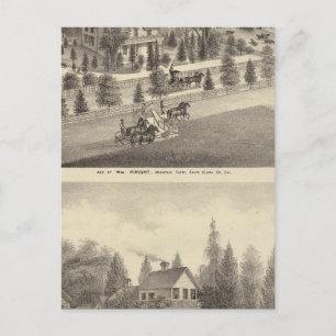 Wright, Putnam residences Postcard