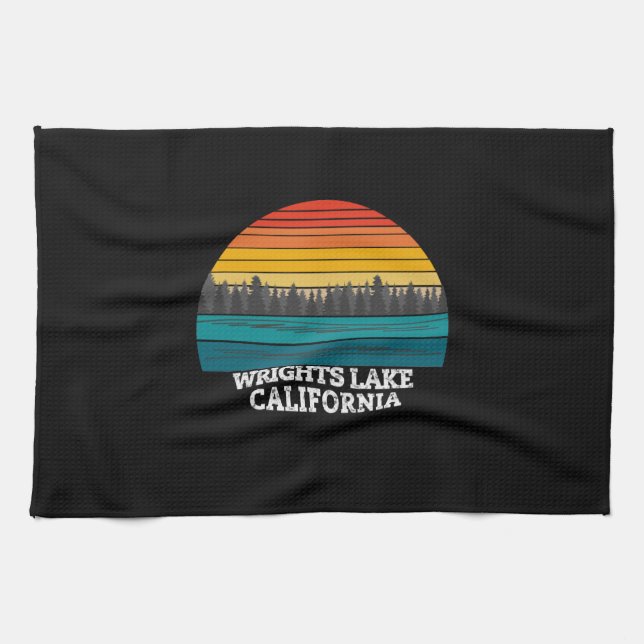 Wrights lake California Tea Towel (Horizontal)