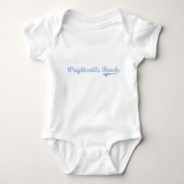 Wrightsville Beach North Carolina Classic Design Baby Bodysuit (Front)